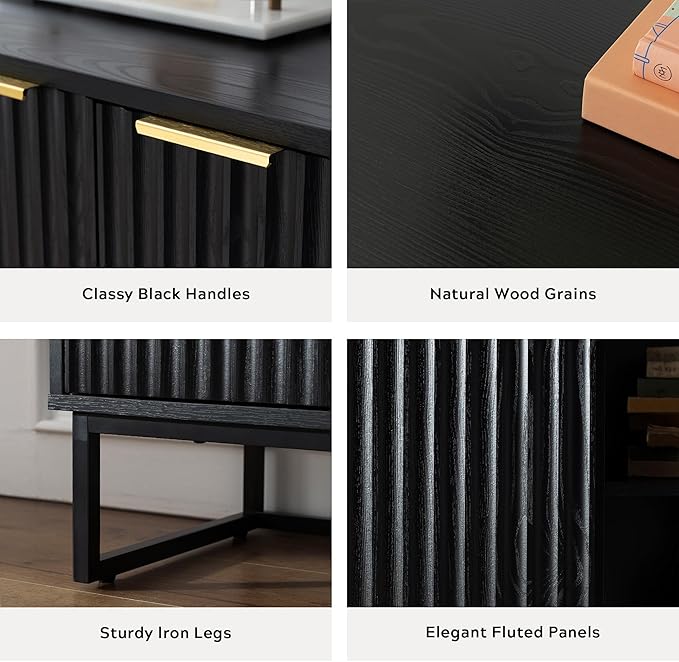 EYYTHUNG Fluted Storage Cabinet