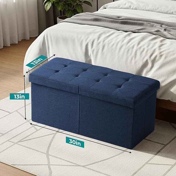 30.5-INCH Storage Ottoman Bench, Footrest