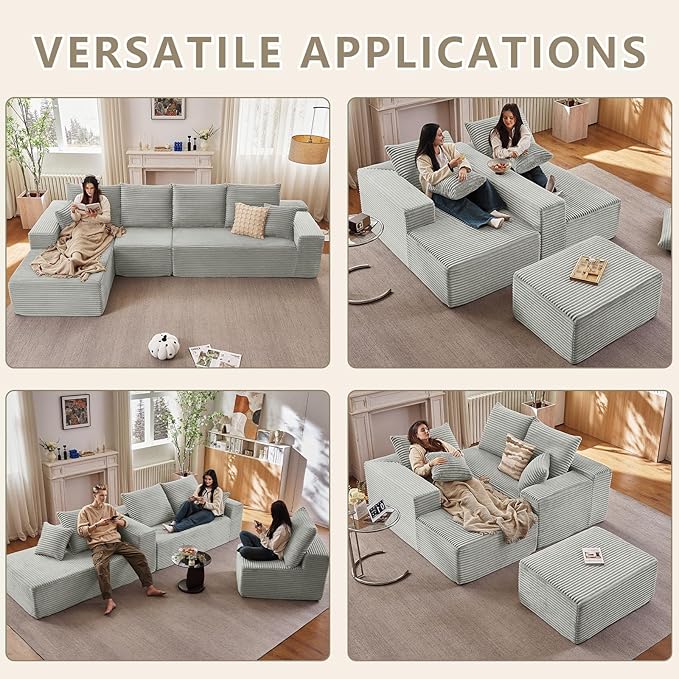 135" Cloud Sectional Couch