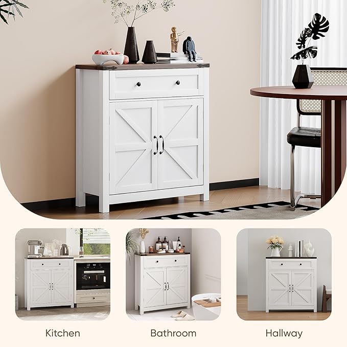 Semiocthome Farmhouse Sideboard Buffet Cabinet