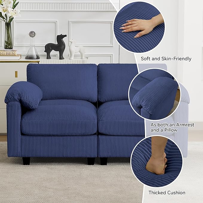 114'' Sectional 4 Seater Couch, Oversized Modular Couches
