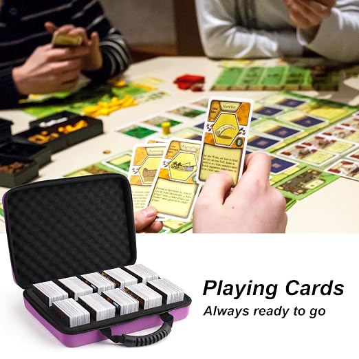 1200-2200 Card Game Case for Cards Against Humanity Game,Collectible Trading Card Storage Holder Compatible for Pokemon Cards, Sports Card and Baseball Cards,Playing Card Travel Carrying Case Fit All