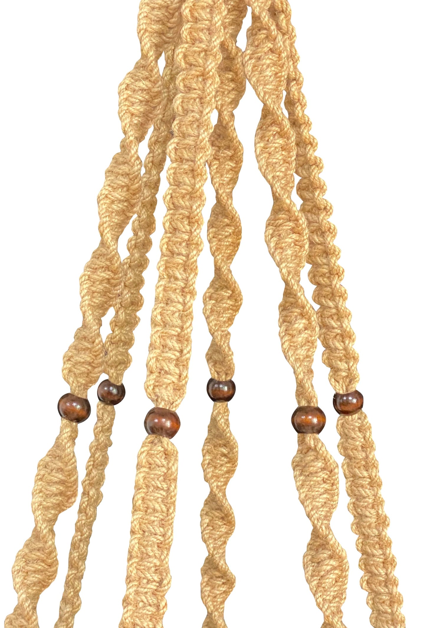 Plant Hanger Macrame Hemp Rope 6 Legs 51 Inches for Indoor Outdoor, Living Room, Kitchen, Deck, Patio, High and Low Ceiling with Size of 10-12 inches Without The Pot