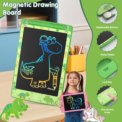 4 Pack LCD Writing Tablet for Kids, 8.5 Inch Colorful Doodle Board Drawing Pad, Party Favor Educational Learning School Prize Birthday Gifts for Boys Girls Age 3 4 5 6 7 8