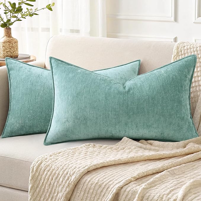 decorUhome Summer Couch Throw Pillow Covers 12x20 Set of 2, Decorative Soft