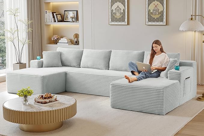 133" Sectional Couches for Living Room Cloud Couch Sofa