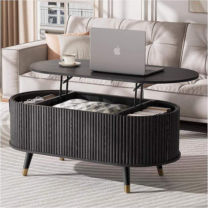 JOINICE 42.5" Oval Lift Top Coffee Table