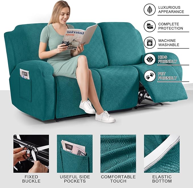 Timeles Recliner Covers for 3 Seater Reclining Couch Covers Sofa Slipcover