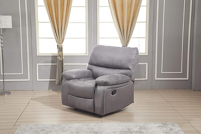 Betsy Furniture Microfiber Reclining Sofa Couch Set Living Room Set 8007