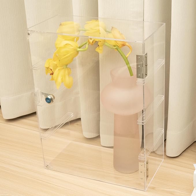 4 Shelf Clear Acrylic Display Case