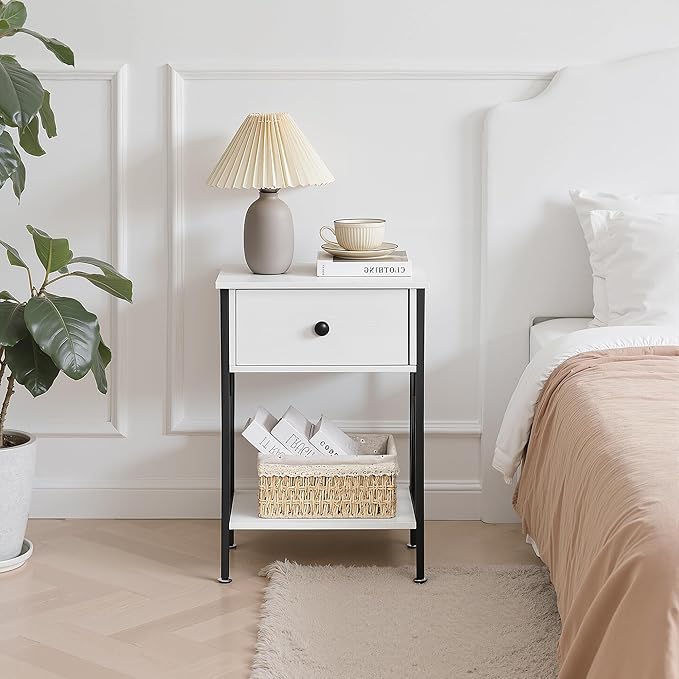 VECELO Nightstands Set of 2, Modern Bedside End Tables, Night Stands