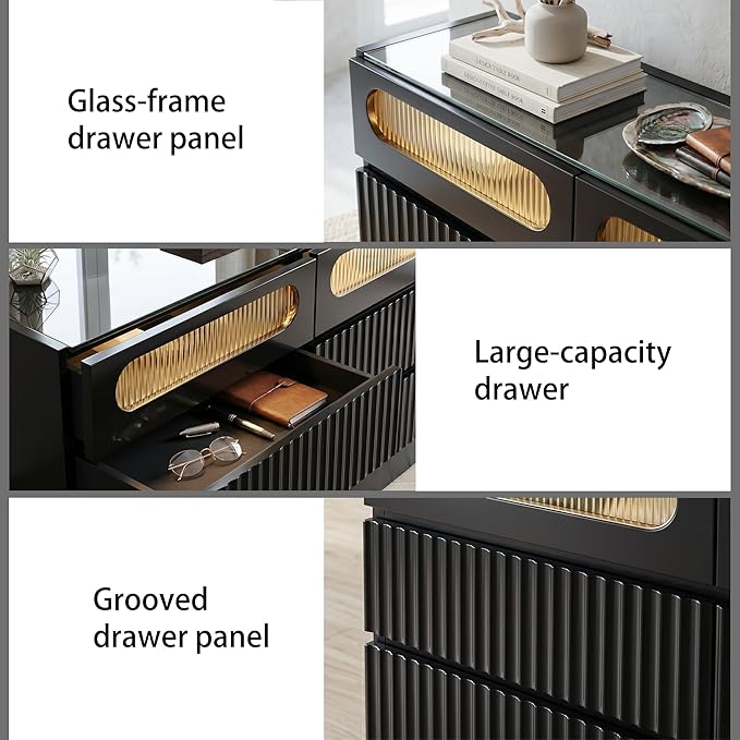 senlin Fluted 6 Drawer Dresser,