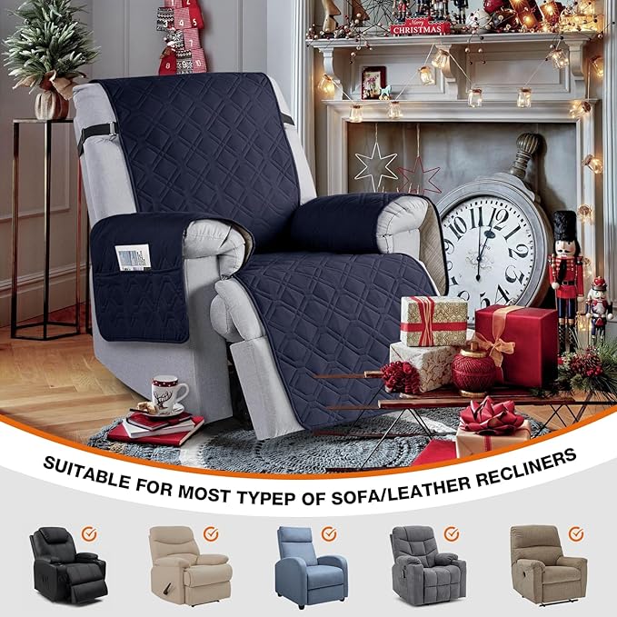VANSOFY 100% Waterproof Recliner Chair Covers, Recliner Cover Non-Slip Dog