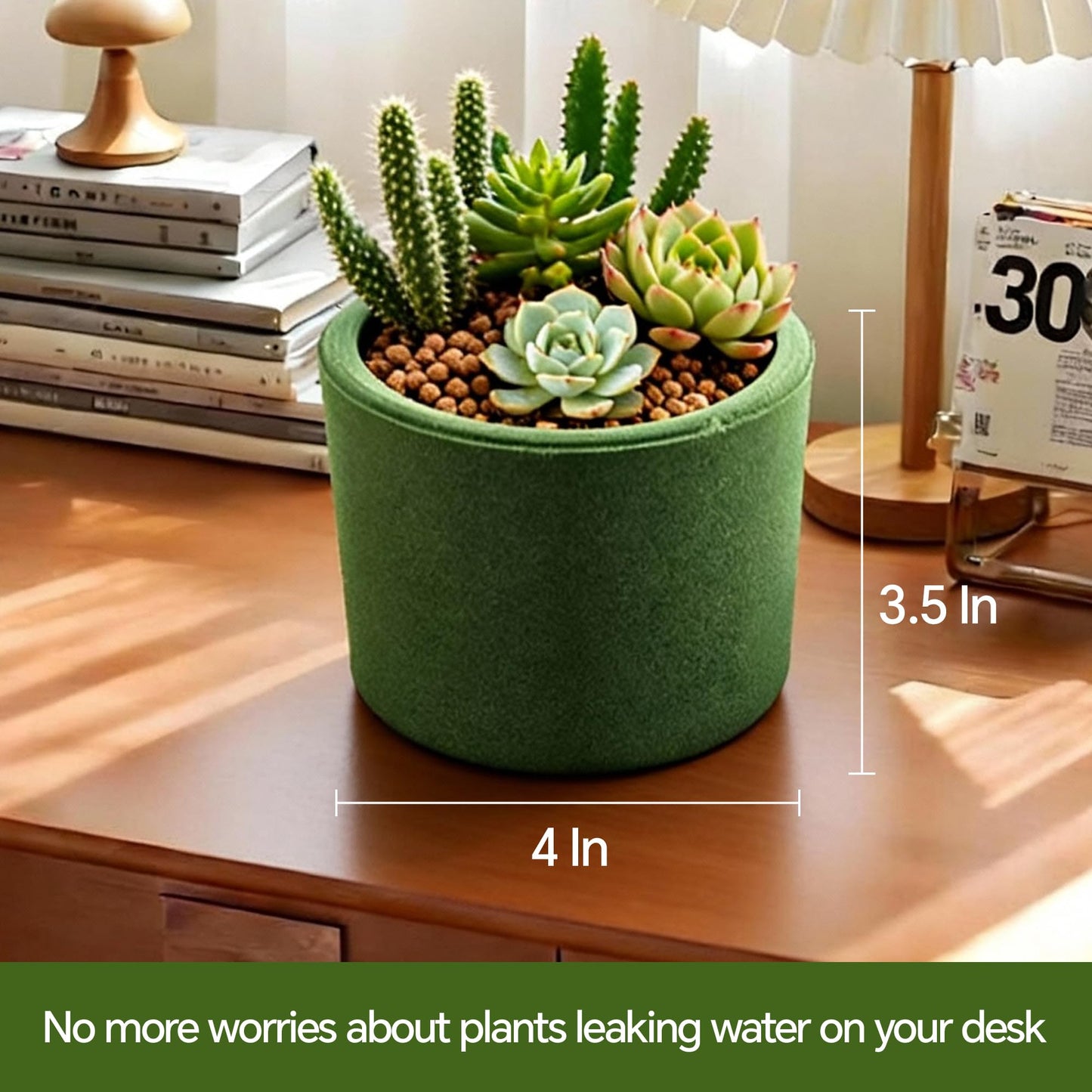 Rayjee Ultra-Breathable Sand Planter Pot, 4-Inch Small Indoor Flower Pot, One-Piece Compression Formed, Sintered at 2000°F+, No Side Leakage, Ideal for Succulents, Cactus & Bonsai-Round Brown 3PCS