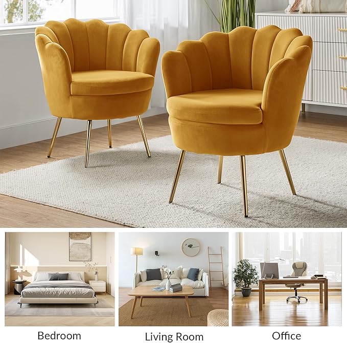 HULALA HOME Velvet Accent Chair
