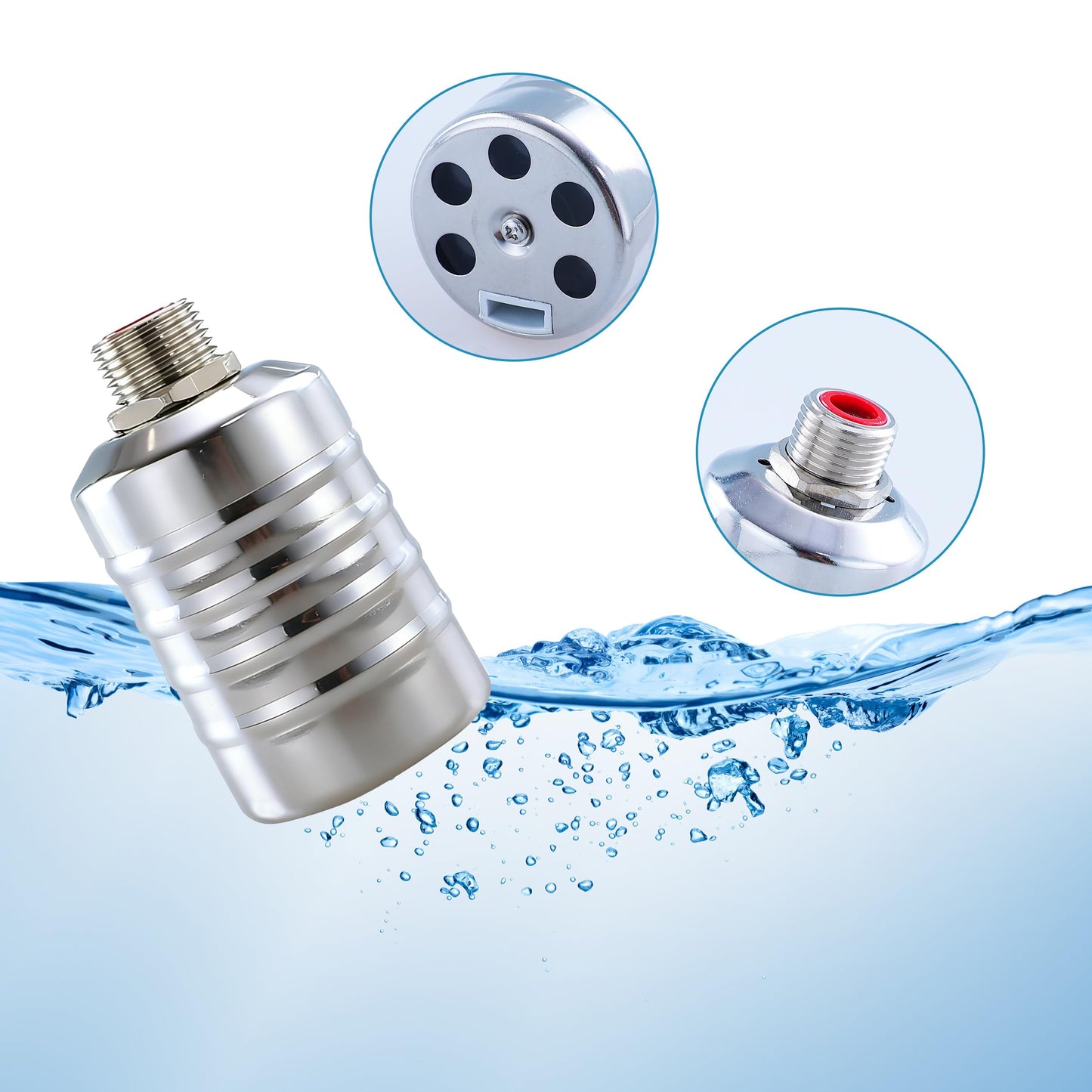 Costyleen 2 Pack Water Float Valves - Stainless Steel Automatic Level Control with 1/2in & 3/4in Connections for Fish Tanks, Swimming Pools, Livestock Water Troughs