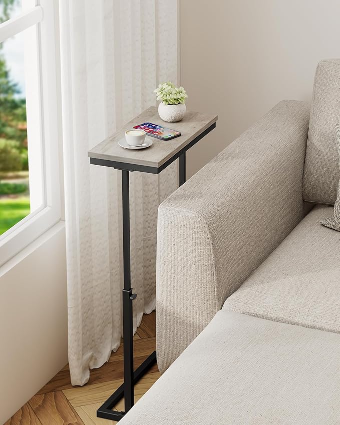 TUTOTAK End Table, Side Table, Tall Couch Table, Sofa Table, Living Room
