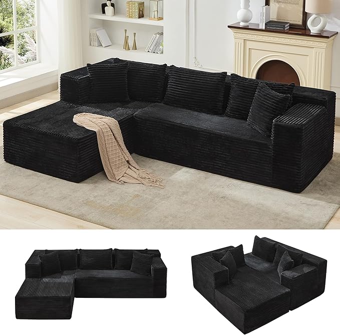 Modular Sectional Sofa Cloud Sectional Couch, Oversized Sofa Sleeper