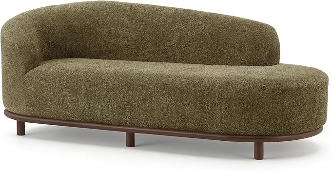 Christopher Knight Home Bouclé Chaise Lounge Sofa Mid Century Modern