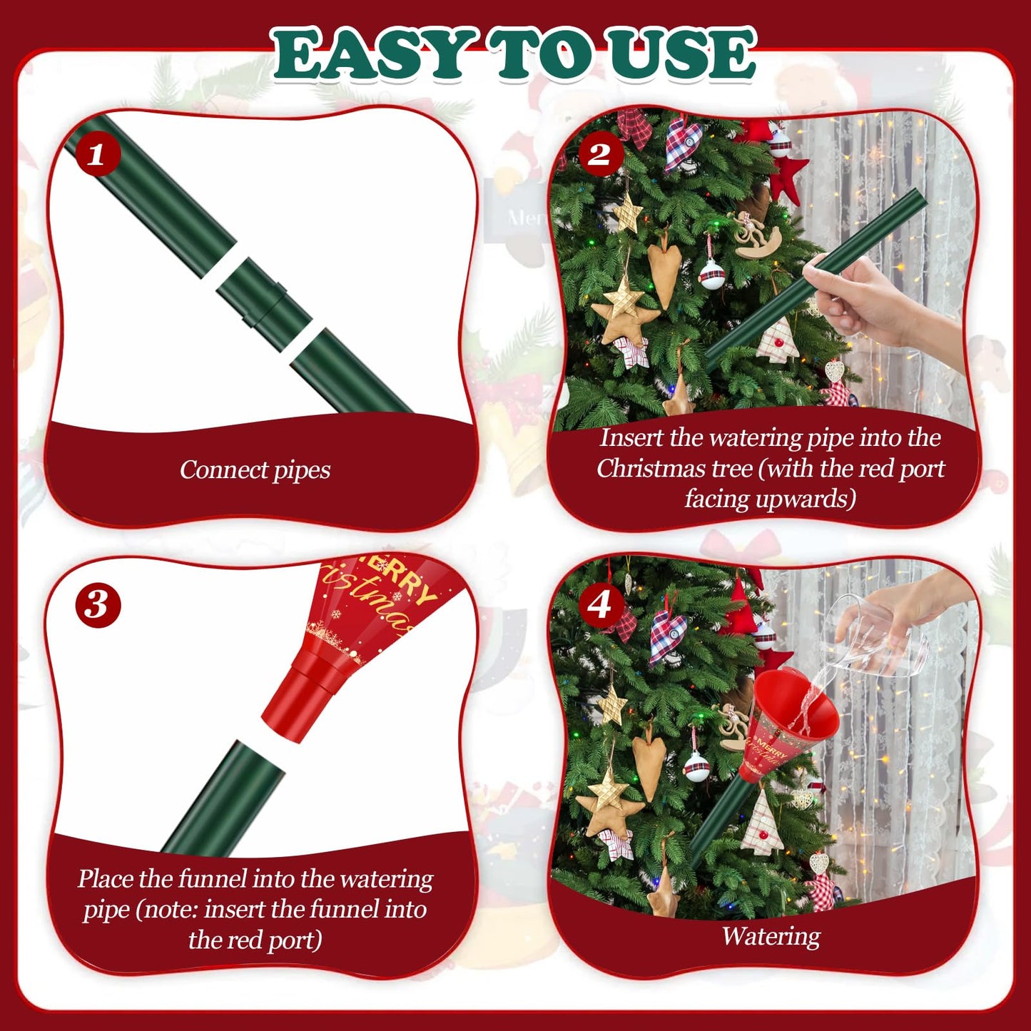 Christmas Tree Watering Funnel, Real Christmas Tree Water Long Funnel About 40 Inch, Trees Watering System for Water Indoor Outdoor