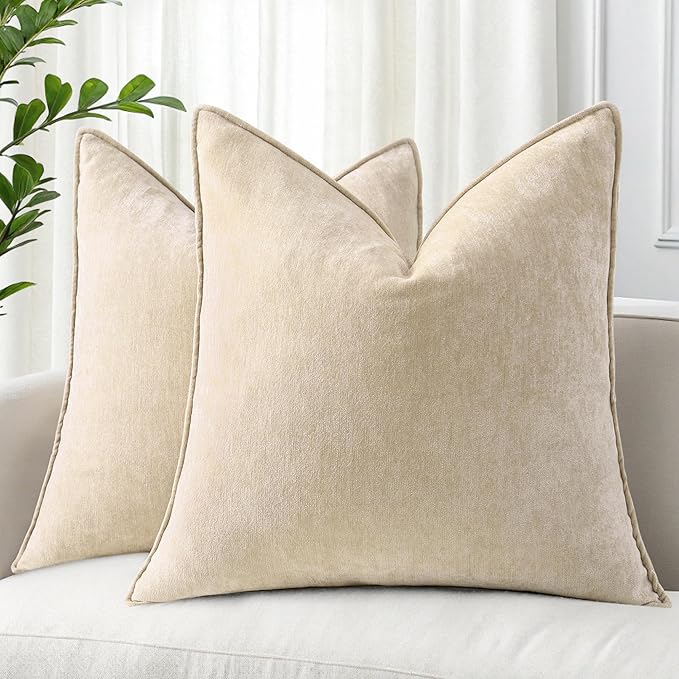 decorUhome Summer Couch Throw Pillow Covers 18x18 Set of 2, Decorative Soft
