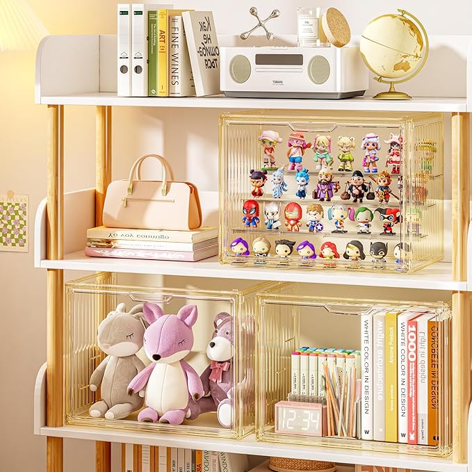 Clear Yellow Acrylic Figure Display Case