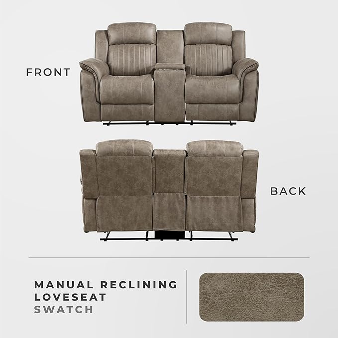 Lexicon 74" W Manual Double Reclining Loveseat
