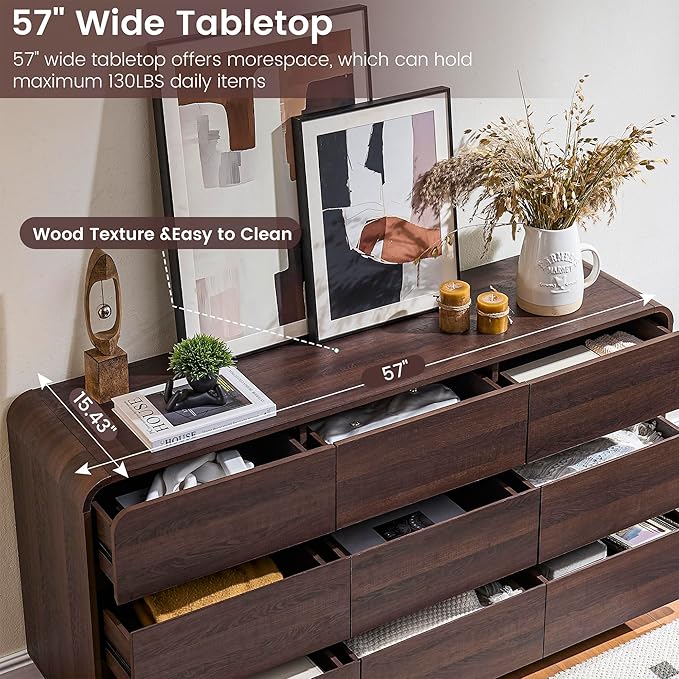 Standifurno 9 Drawer Double Dresser
