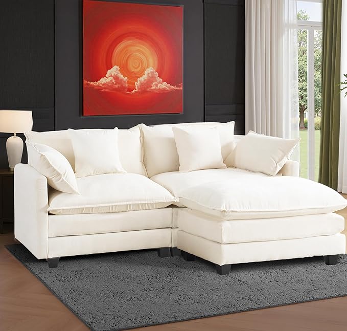 Cloud Chenille L-Shaped Sofa