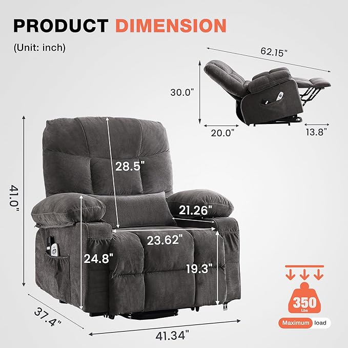 MAHOMICO Power Lift Recliner Chair