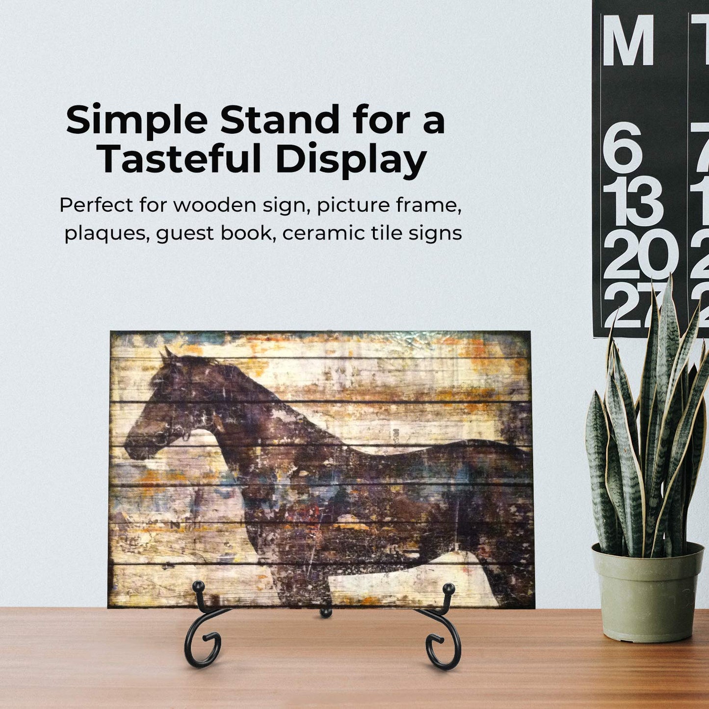 TR-LIFE 4 Pack Plate Stands for Display - 10 Inch Plate Holder Display Stand + Metal Easel Stand for Picture Frame, Decorative Plates, Book, Photo, Collectibles (4 Pack)
