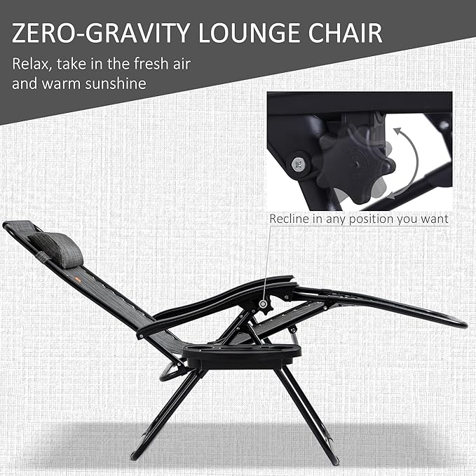 Outsunny Zero Gravity Chair Set