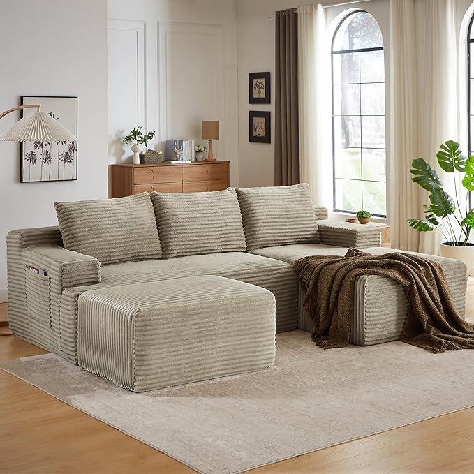 96" Sectional Couches for Living Room Cloud Couch Sofa
