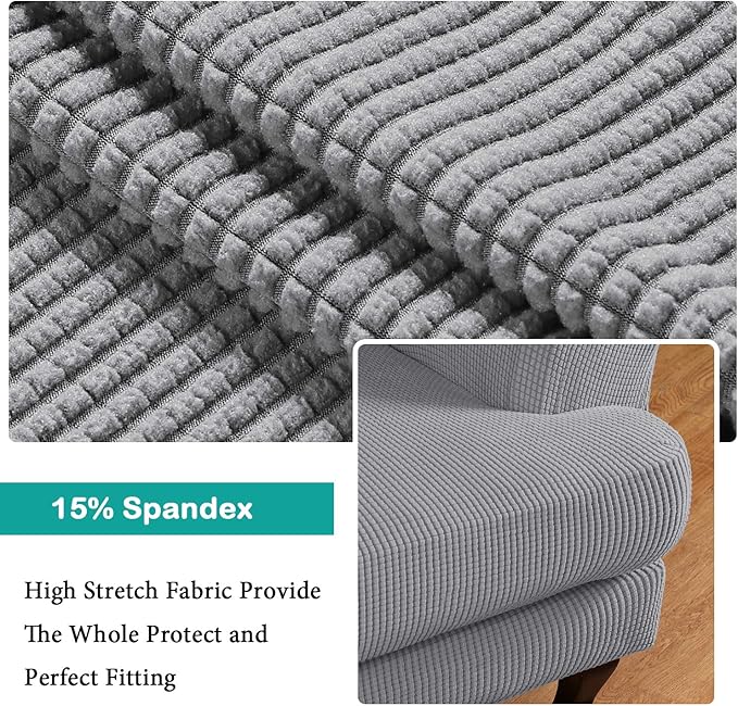 Turquoize Wingback Chair Covers 2 Piece Wing Chair Slipcover Stretch Slipcovers