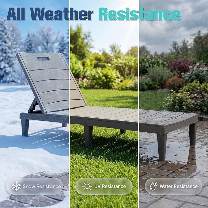 Devoko Outdoor Chaise Lounge Chair Set of 2