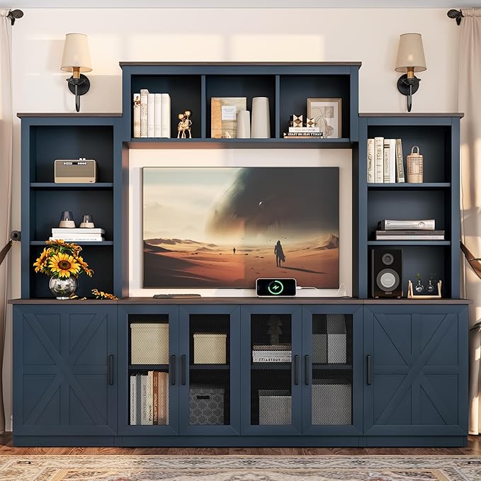 LUMISOL 4-Piece Entertainment Center Wall Unit