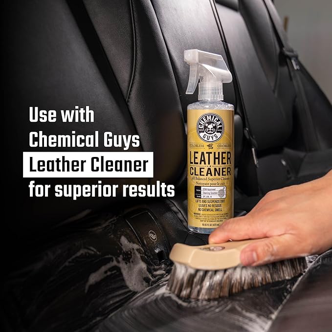 Chemical Guys Long Bristle Horse Hair Leather Cleaning Brush