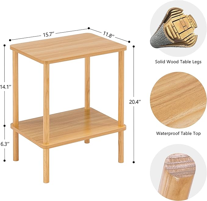 Apicizon 2 Tier End Table, Small Side Table
