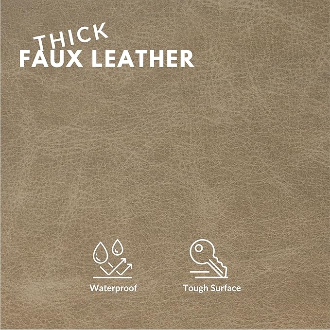 Faux Leather Fabric, Thick Durable Synthetic Repholstery Leather Vinyl