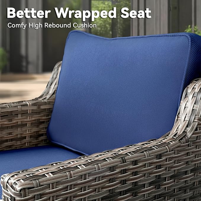 Outdoor Swivel Rocker Patio Chairs-High Back Wicker Swivel Rocker Patio Chairs