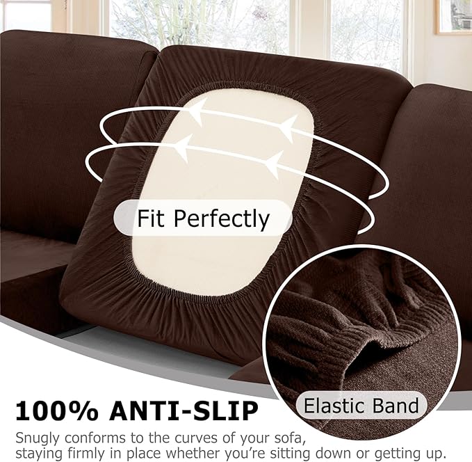 Arfntevss Sectional Couch Covers L Shape Couch Cushion Covers Slipcovers Fitted