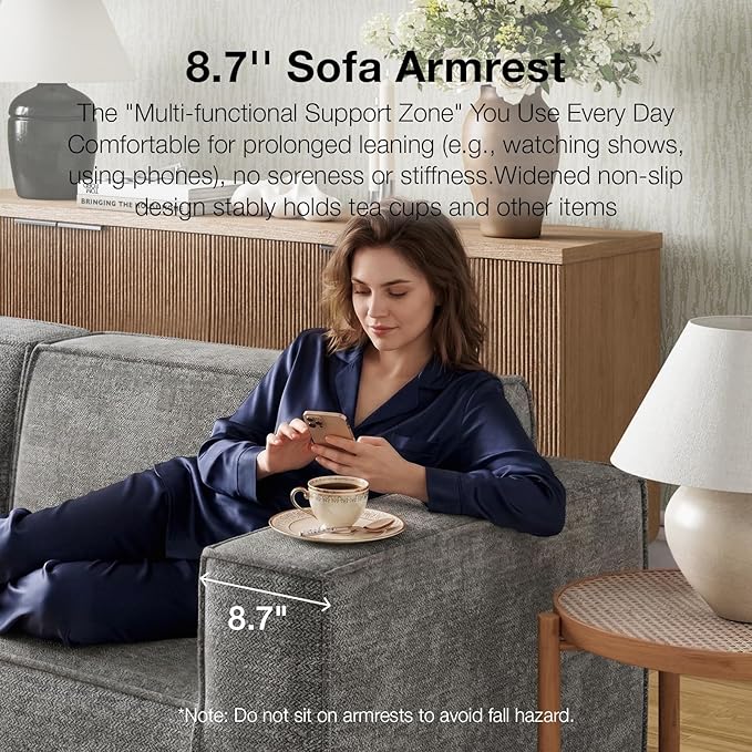 Novilla 142.5" Modular Sectional Sofa, No Assembly Cloud Sectional Couch