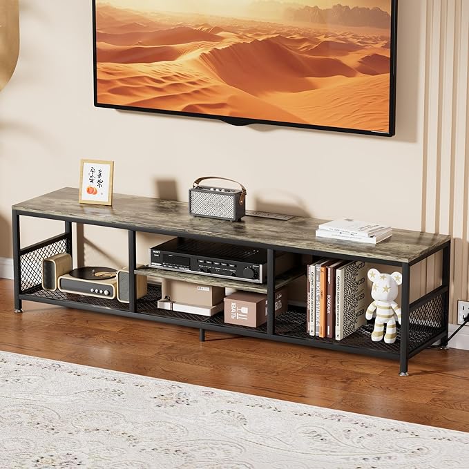 VECELO TV Stand with Power Outlets