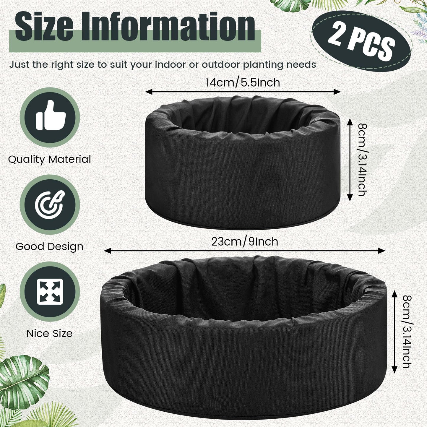 RimCereal 2 Pcs Floating Pond Planter Woven Fabric Floating Planters for Ponds Hydroponics Floating Planter for Ponds Water Features and Aquascape Decorations