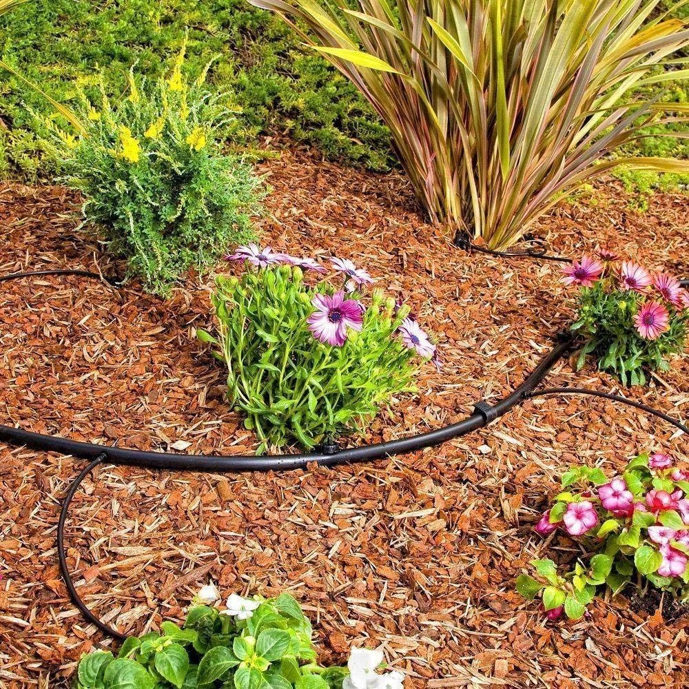 Drip Irrigation Line 1/4" Tubing Roll, 6" Emitter Spacing.52 GPH, Color Black (.170 ID x 240 OD) - Will Work from Gravity Feed (50' Foot Roll)
