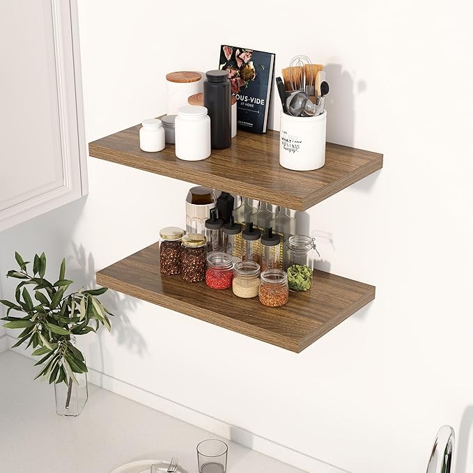 Dreamland 24" Floating Shelves for Wall, Wall-Mounted Shelves for Bedroom