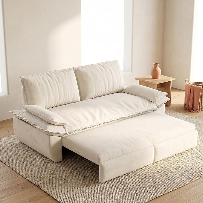 73.2" Sofa Bed Queen, 3-in-1 Pull Out Sofa Bed
