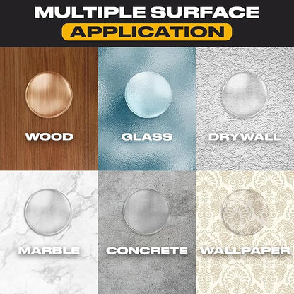 Clear Door Stoppers - Large 3.15" (4 Pack) - Door Stoppers for Wall with Strong Back Adhesive - Quiet and Shock Absorbent Silicone Wall Protectors from Door Knobs - Protects Every Surface