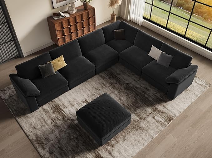 EASE MOOSE Oversized Sectional Modular Sofa, Large U Shape Sectional Couch Wide