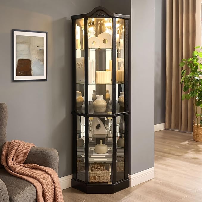Glass Corner Display Cabinet